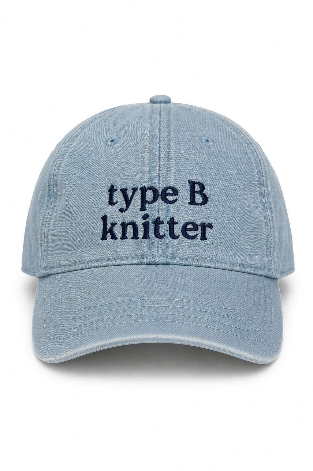 Light Wash Denim Hat | Make(r) Your Own | Custom Knitting Hat for Makers