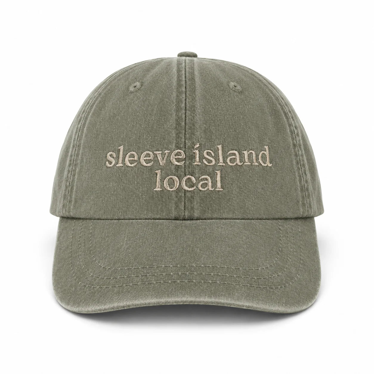 Olive Green Dad Hat | Make(r) Your Own | Embroidered Knitting Hat for Makers