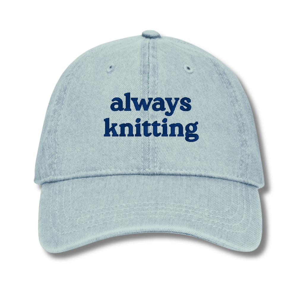 always knitting - Denim Hat [CHOOSE YOUR THREAD COLOR!]