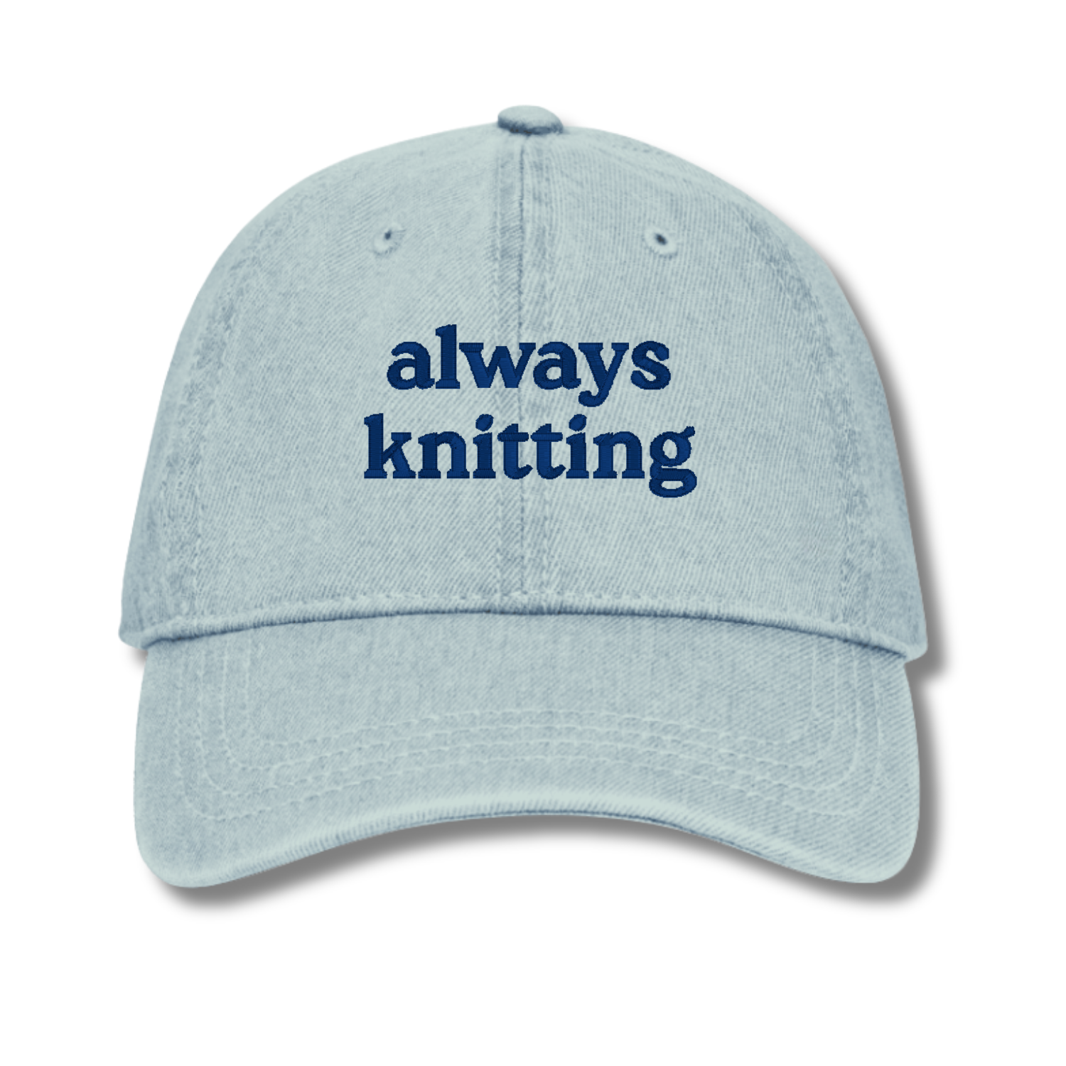 always knitting - Denim Hat [CHOOSE YOUR THREAD COLOR!]