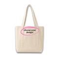 Make(r) Your Own | Canvas Pocket Tote Bag | Embroidered Knitting Project Tote