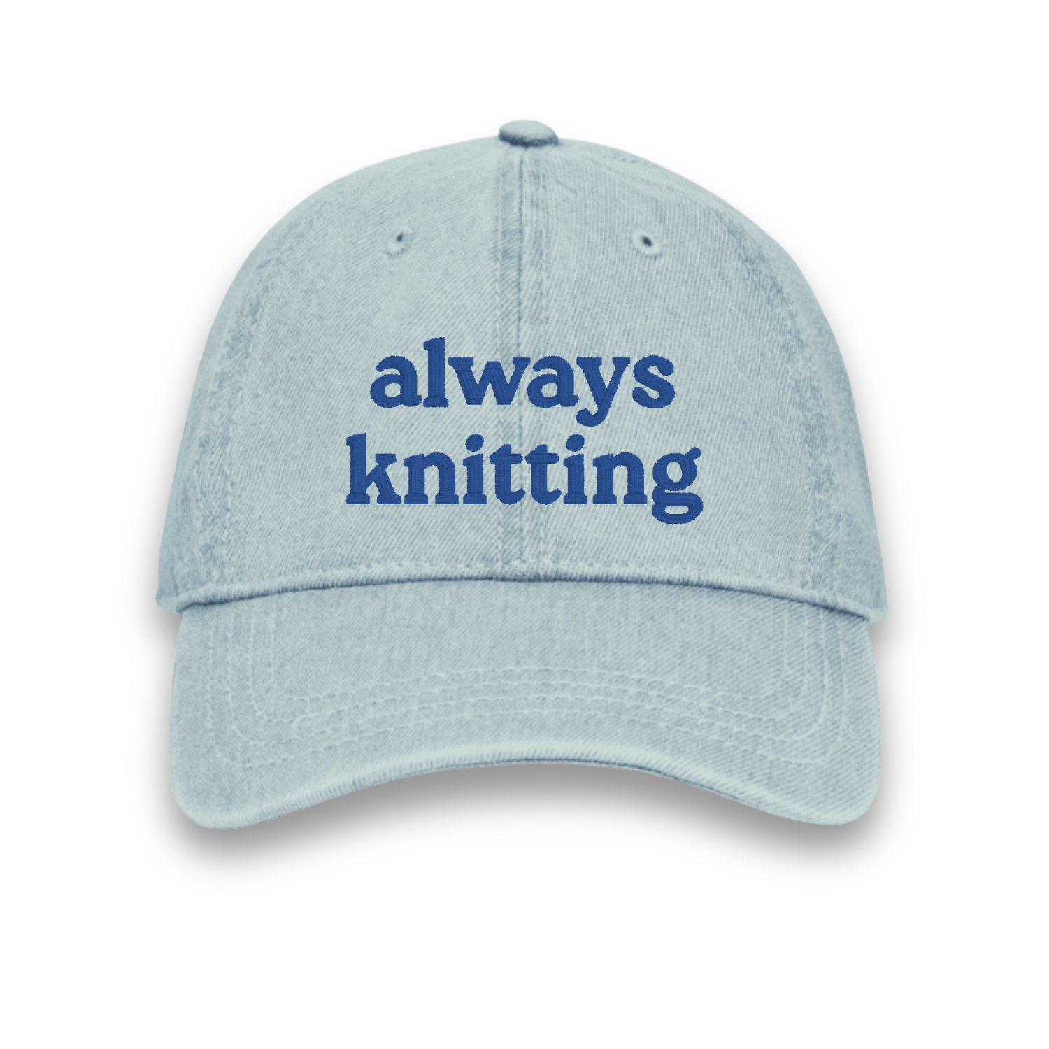 always knitting - Denim Hat [CHOOSE YOUR THREAD COLOR!]