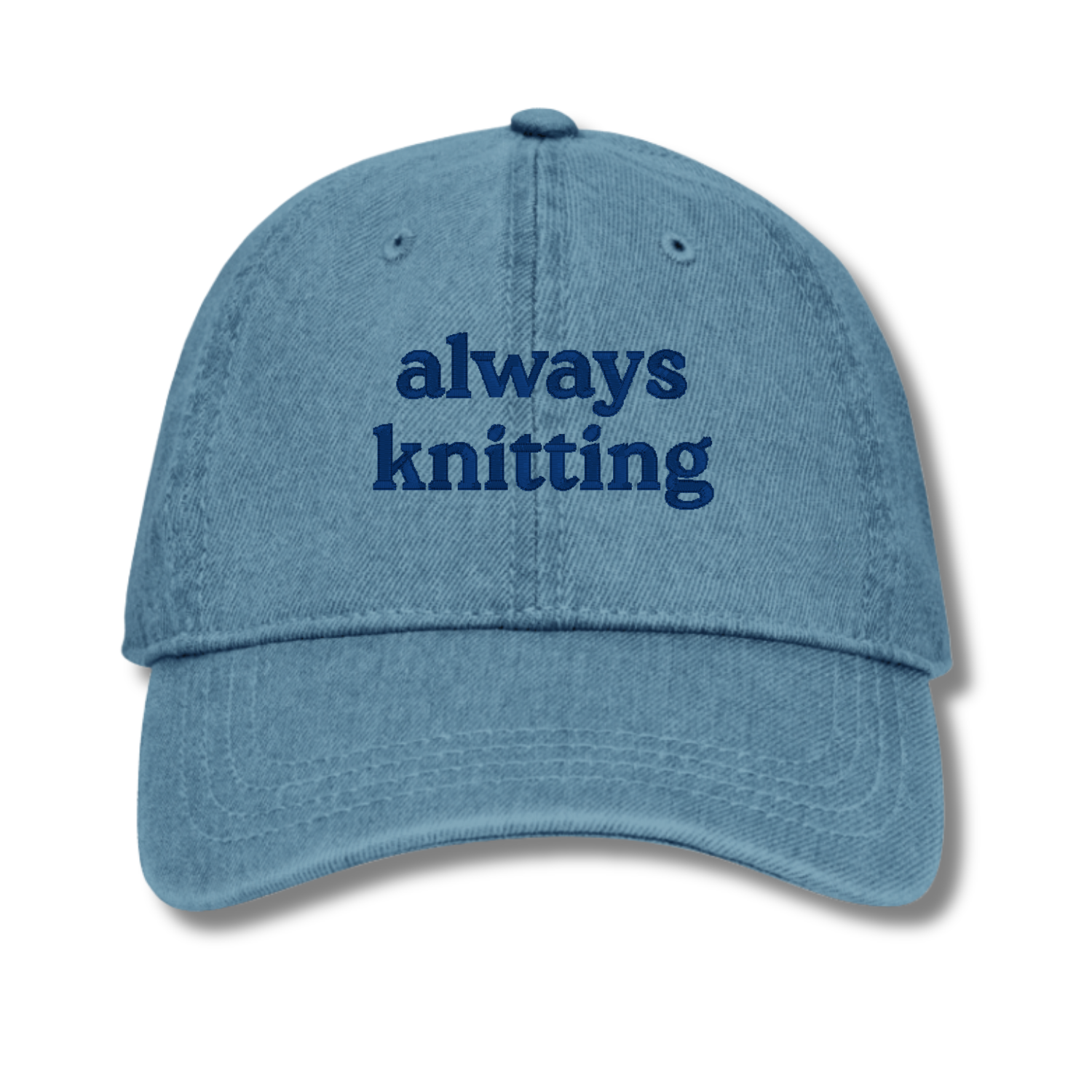 always knitting - Denim Hat [CHOOSE YOUR THREAD COLOR!]