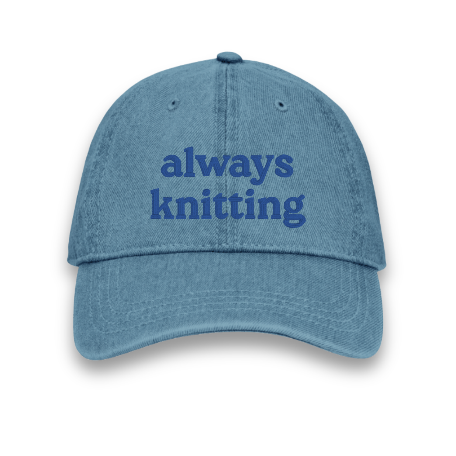 always knitting - Denim Hat [CHOOSE YOUR THREAD COLOR!]