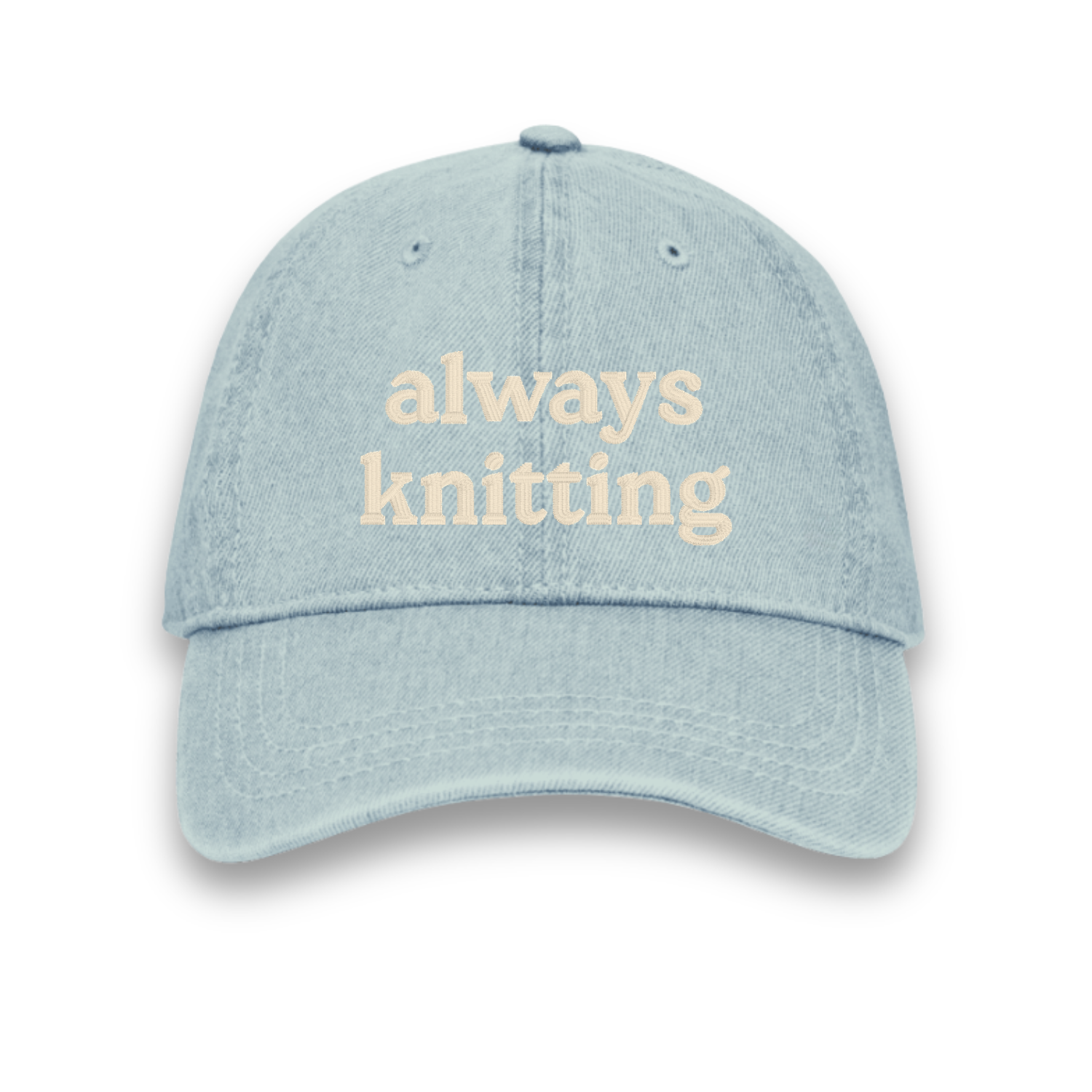 always knitting - Denim Hat [CHOOSE YOUR THREAD COLOR!]