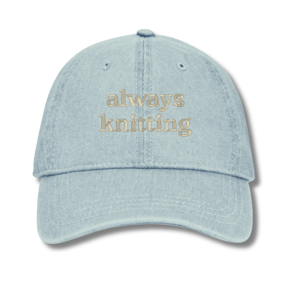 always knitting - Denim Hat [CHOOSE YOUR THREAD COLOR!]