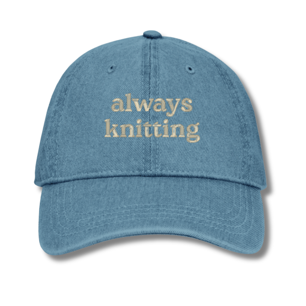 always knitting - Denim Hat [CHOOSE YOUR THREAD COLOR!]