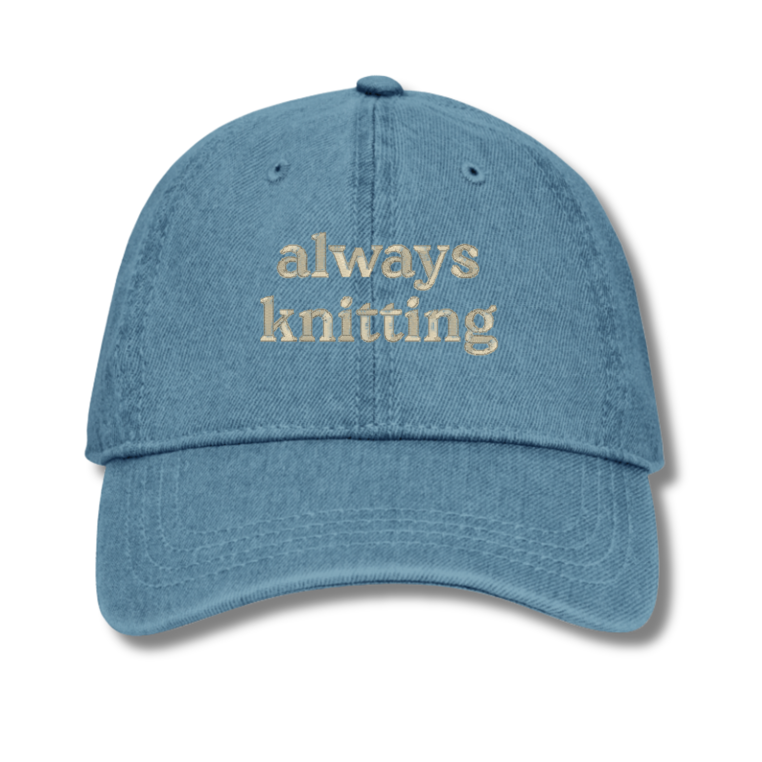 always knitting - Denim Hat [CHOOSE YOUR THREAD COLOR!]