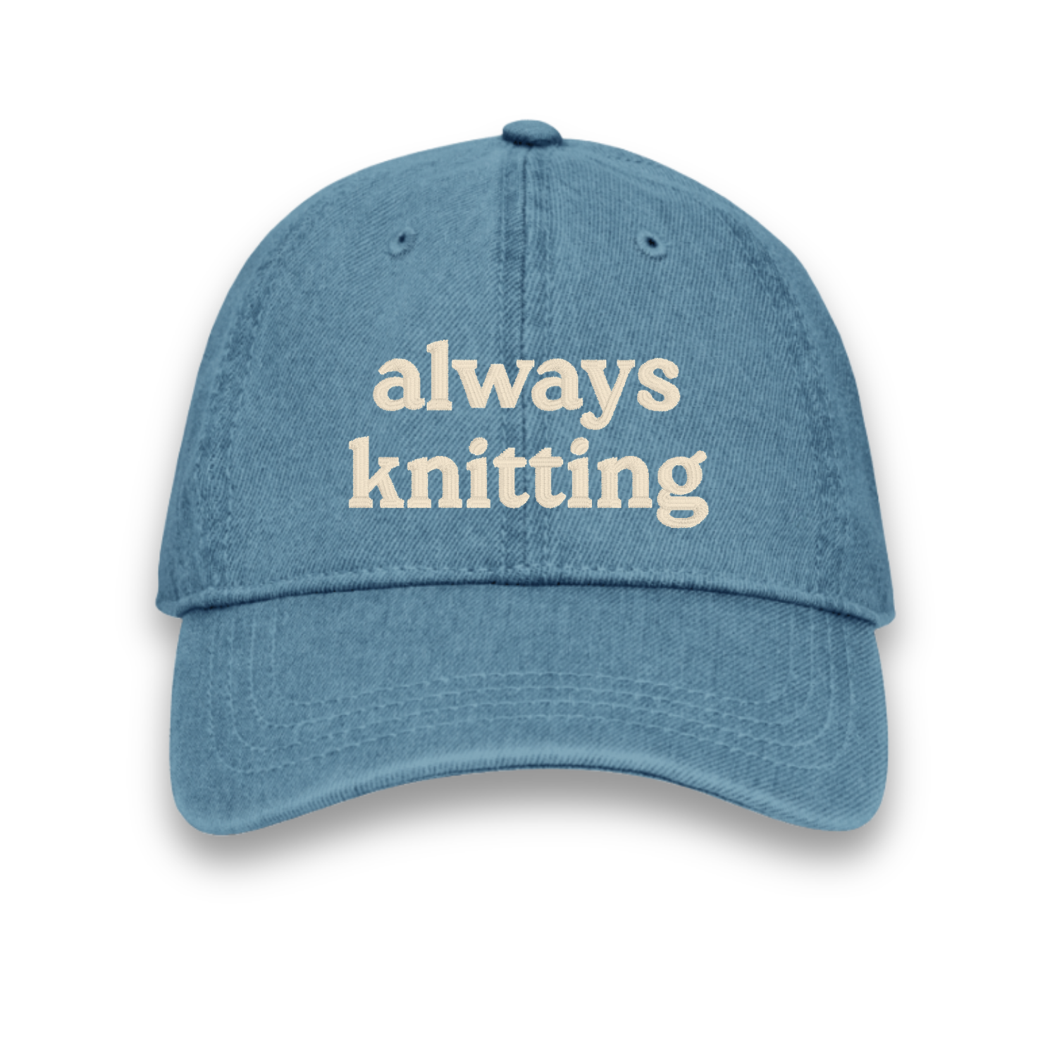 always knitting - Denim Hat [CHOOSE YOUR THREAD COLOR!]