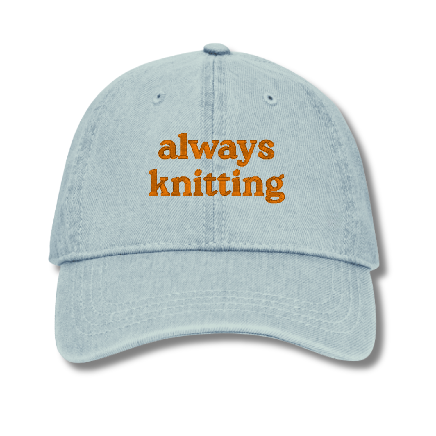 always knitting - Denim Hat [CHOOSE YOUR THREAD COLOR!]