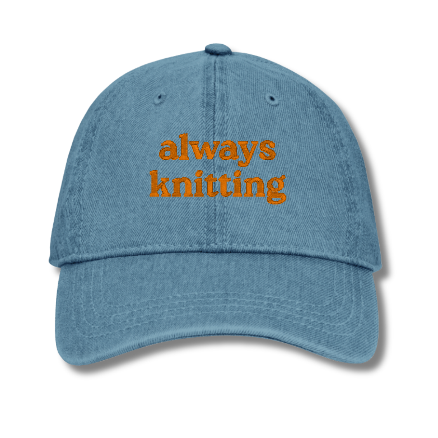 always knitting - Denim Hat [CHOOSE YOUR THREAD COLOR!]