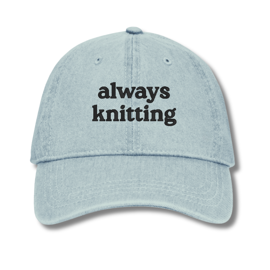 always knitting - Denim Hat [CHOOSE YOUR THREAD COLOR!]