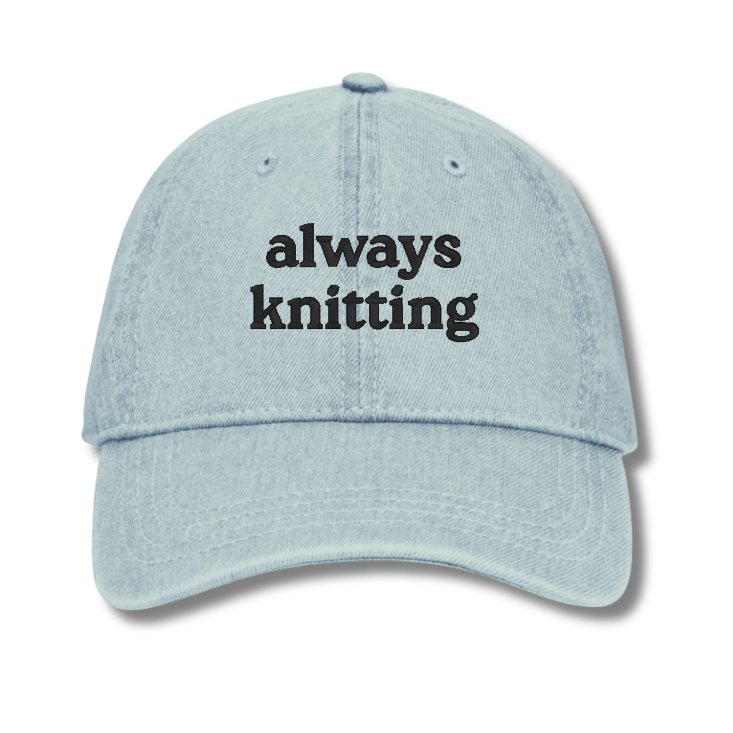 always knitting - Denim Hat [CHOOSE YOUR THREAD COLOR!]