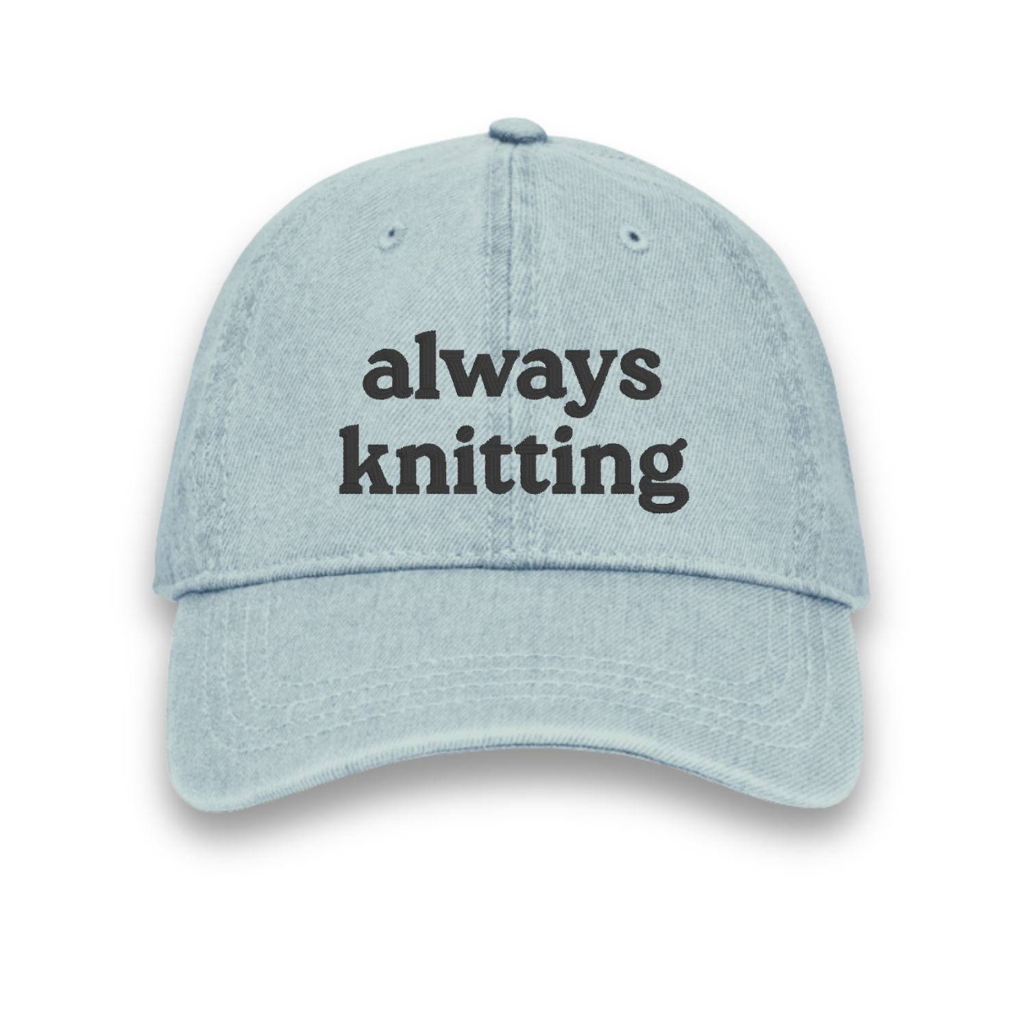 always knitting - Denim Hat [CHOOSE YOUR THREAD COLOR!]