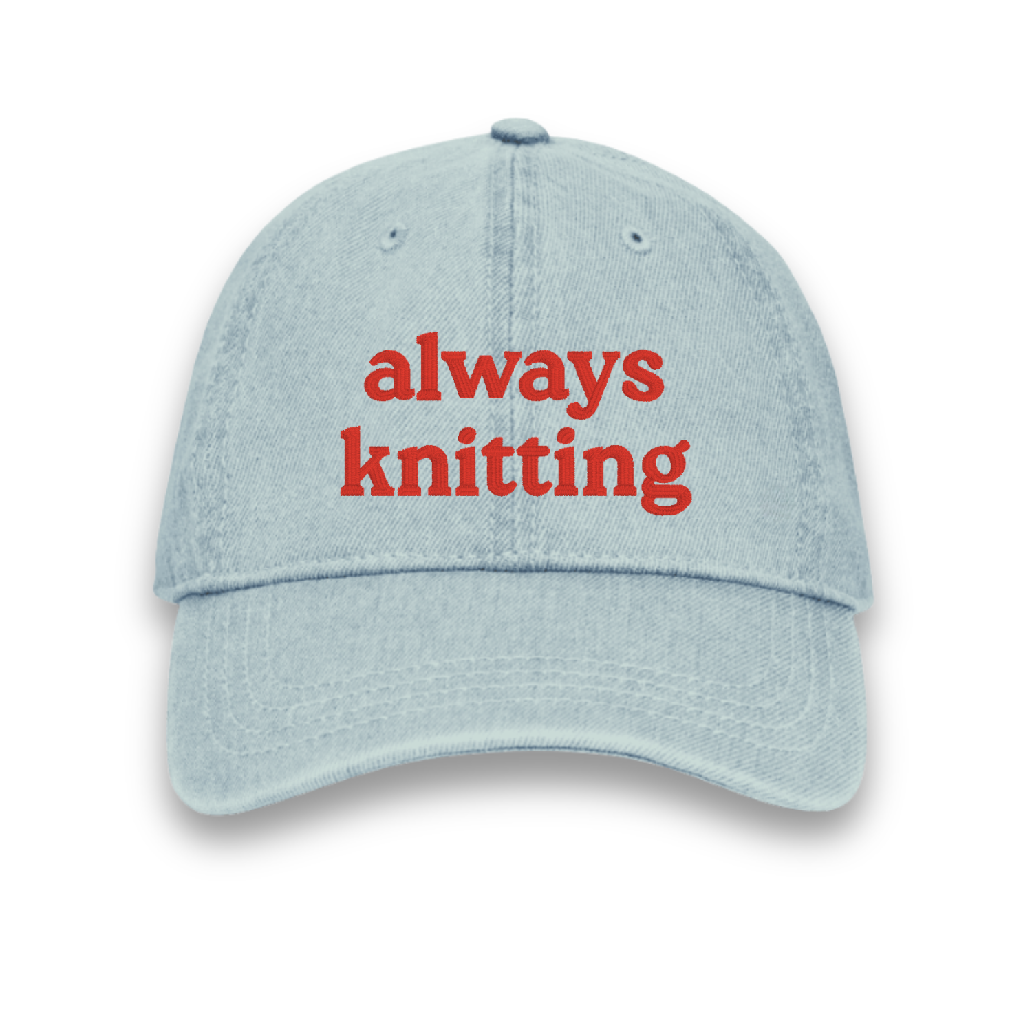 always knitting - Denim Hat [CHOOSE YOUR THREAD COLOR!]