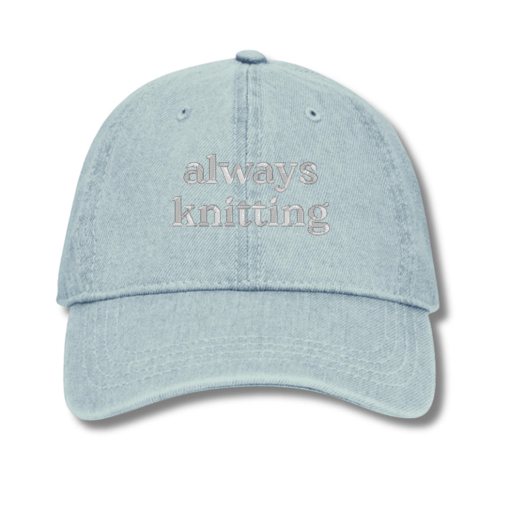 always knitting - Denim Hat [CHOOSE YOUR THREAD COLOR!]