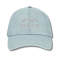 always knitting - Denim Hat [CHOOSE YOUR THREAD COLOR!]
