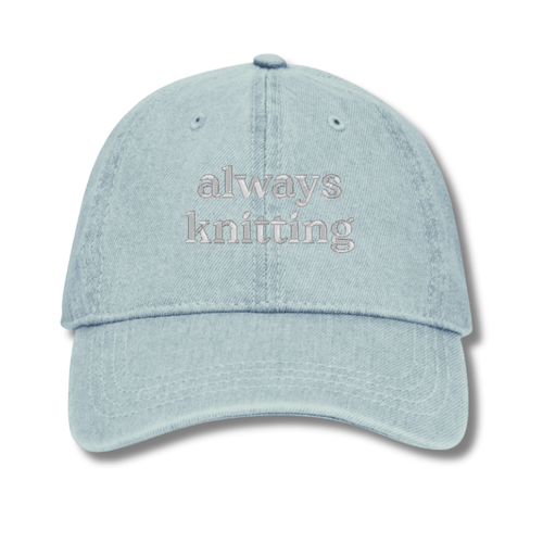 always knitting - Denim Hat [CHOOSE YOUR THREAD COLOR!]