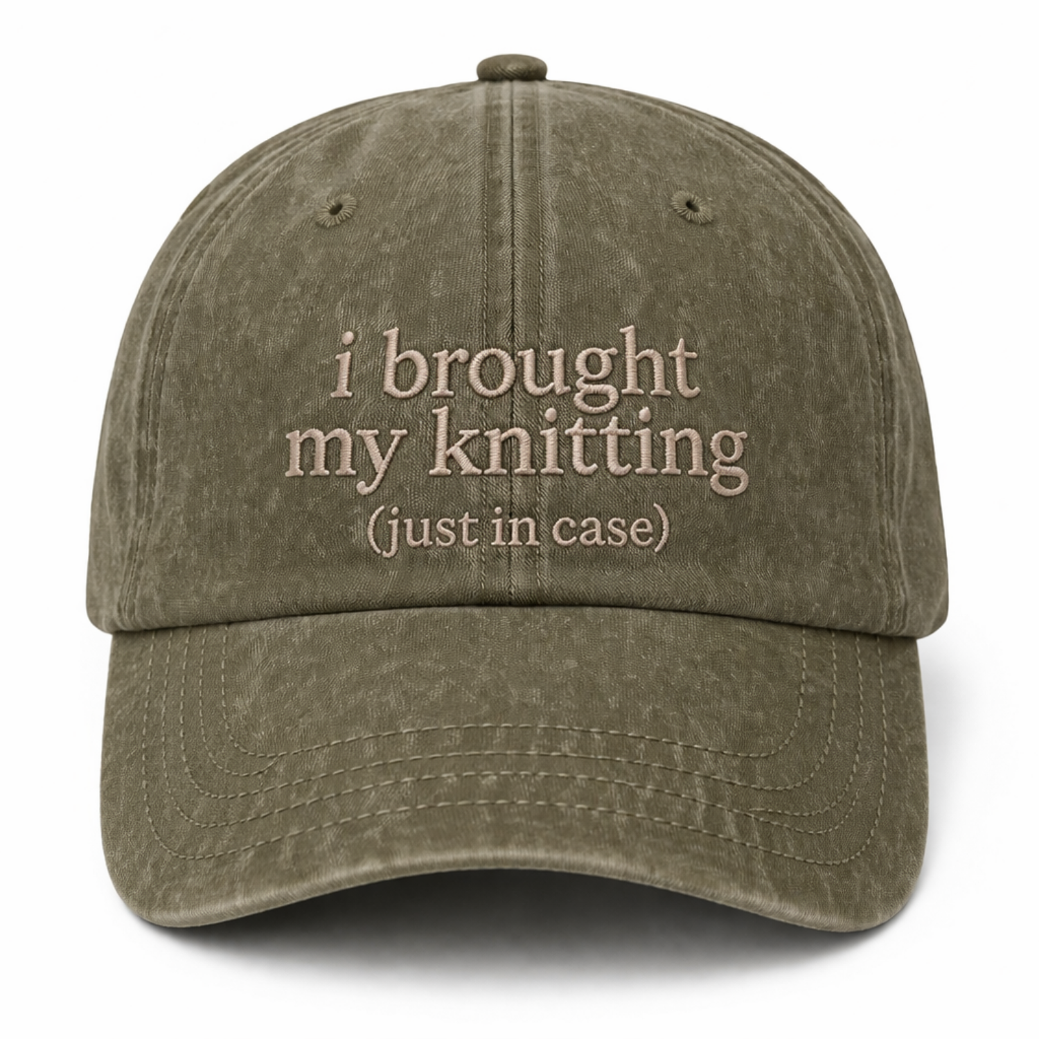 i brought my knitting (just in case) - Dad Hat