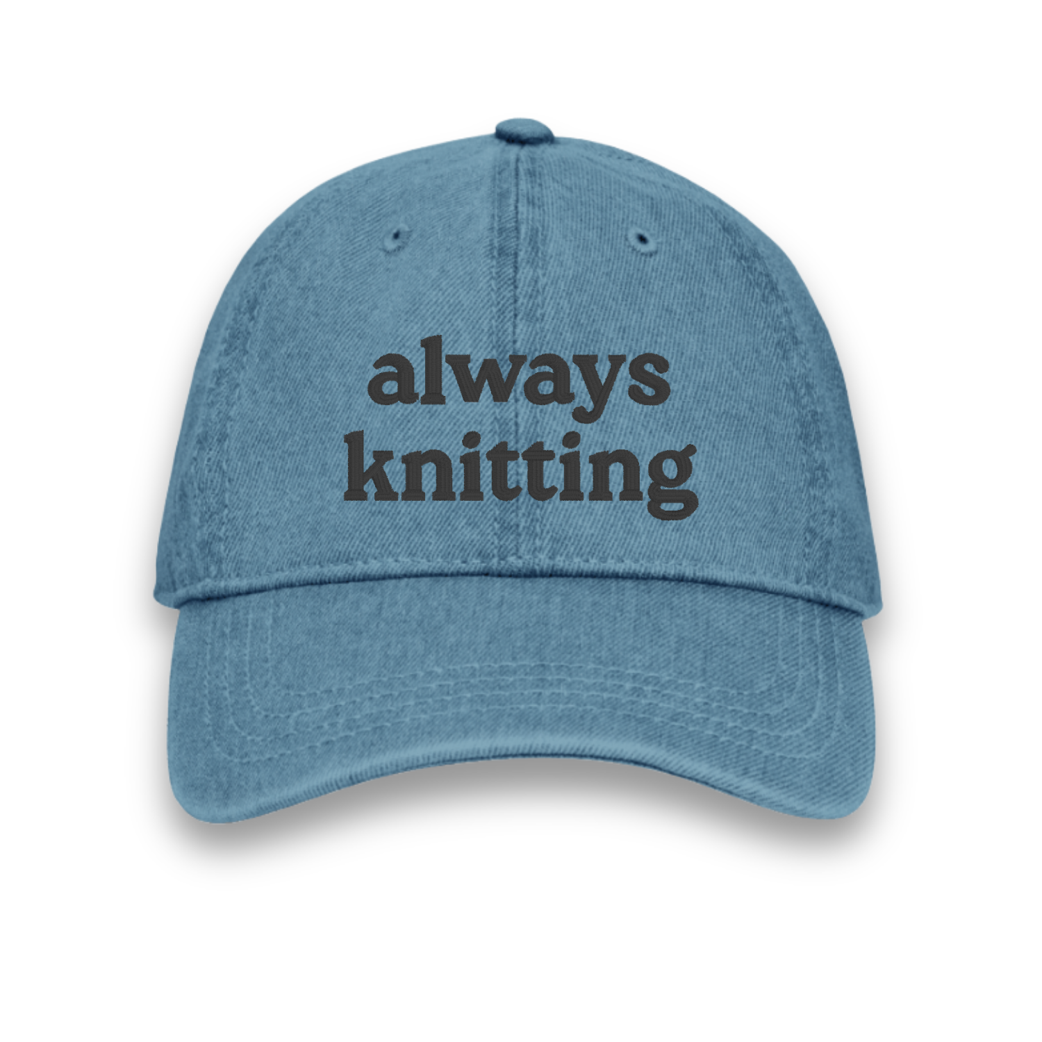always knitting - Denim Hat [CHOOSE YOUR THREAD COLOR!]