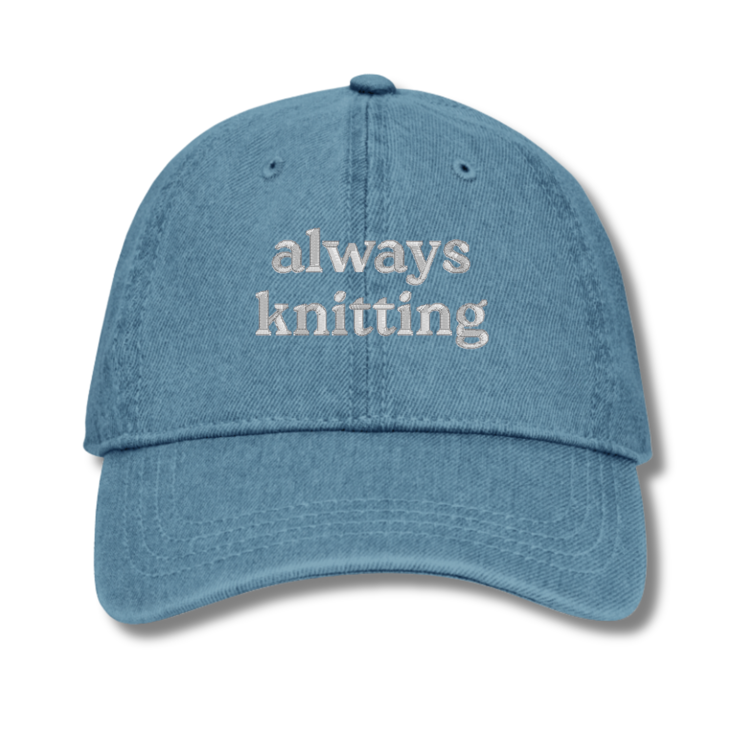 always knitting - Denim Hat [CHOOSE YOUR THREAD COLOR!]