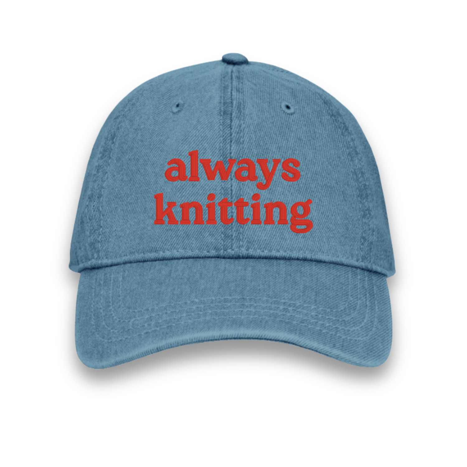 always knitting - Denim Hat [CHOOSE YOUR THREAD COLOR!]