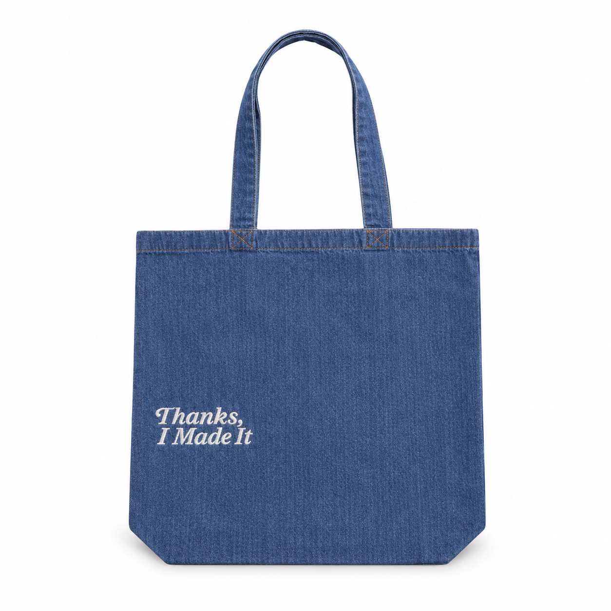 Thanks, I Made It - Natural Denim Tote – Embroidery | Maker Favorite
