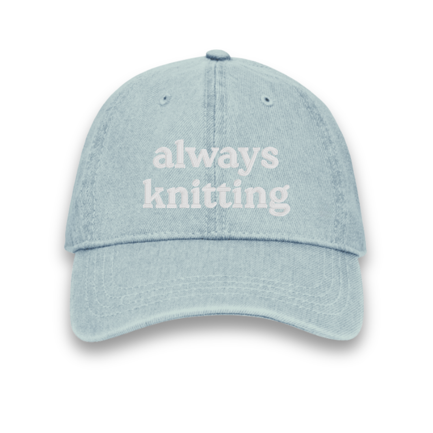 always knitting - Denim Hat [CHOOSE YOUR THREAD COLOR!]