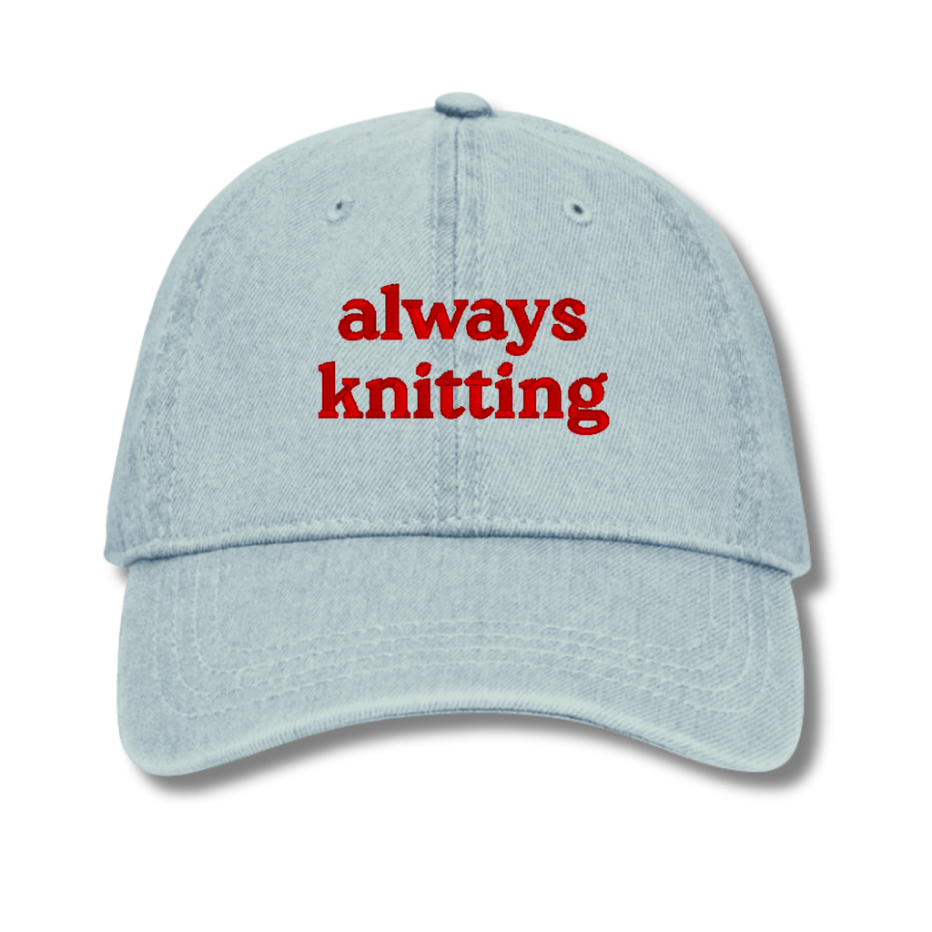 always knitting - Denim Hat [CHOOSE YOUR THREAD COLOR!]