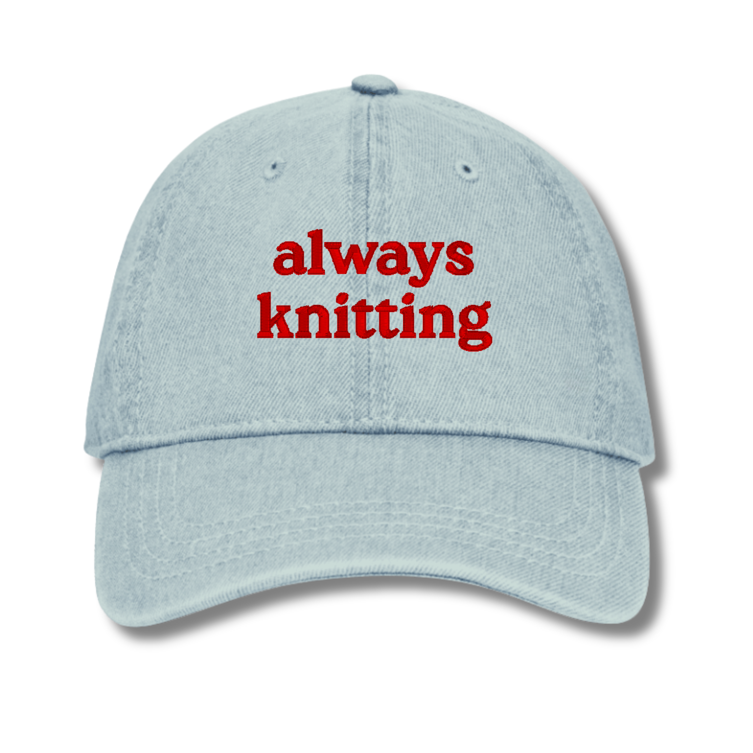 always knitting - Denim Hat [CHOOSE YOUR THREAD COLOR!]