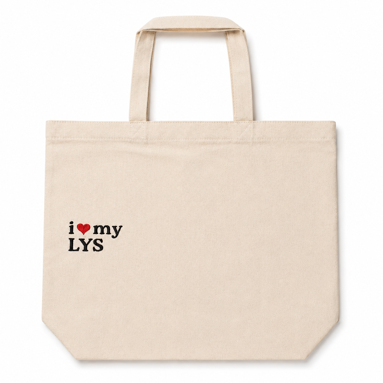 I Love My LYS – Canvas Tote – Black + Red Embroidery | Maker Favorite