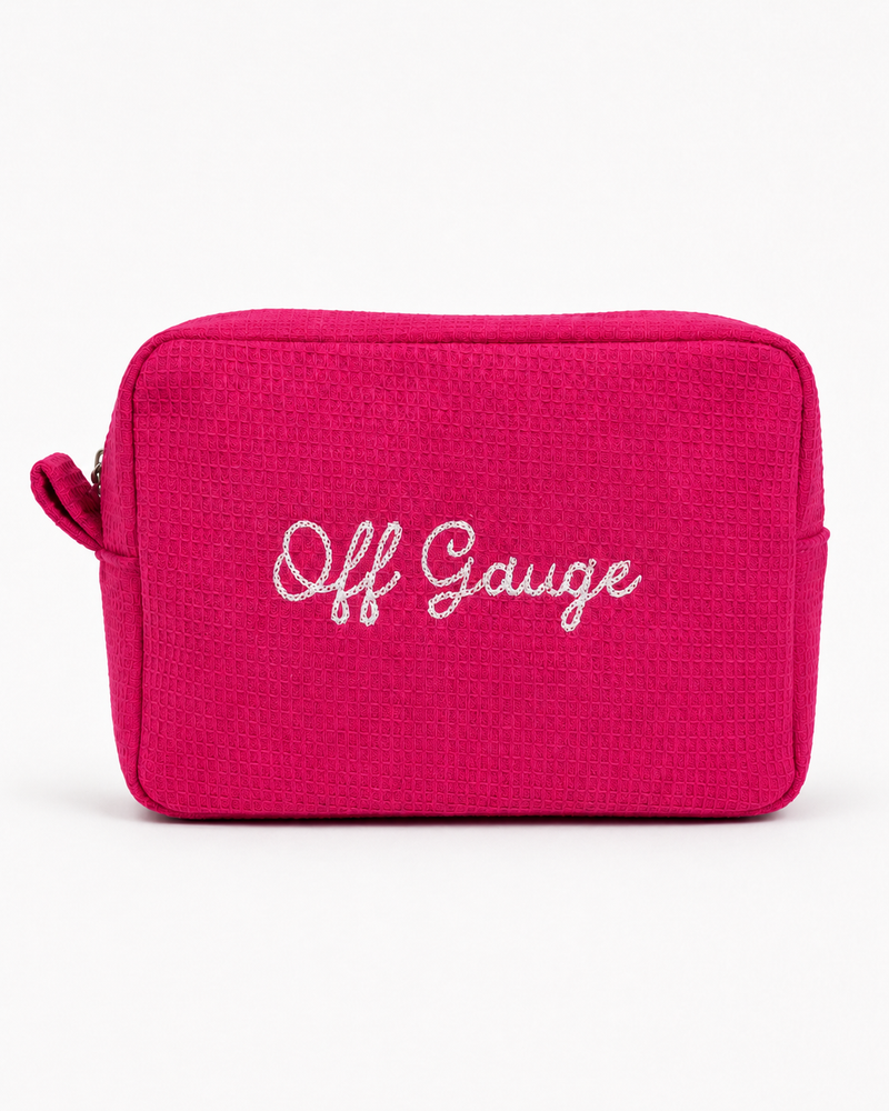 Personalized Waffle Pouch | Custom Embroidered Pouch | Make(r) Your Own