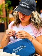 Mentally at Rhinebeck – Black Denim Hat – White Embroidery | TIMI