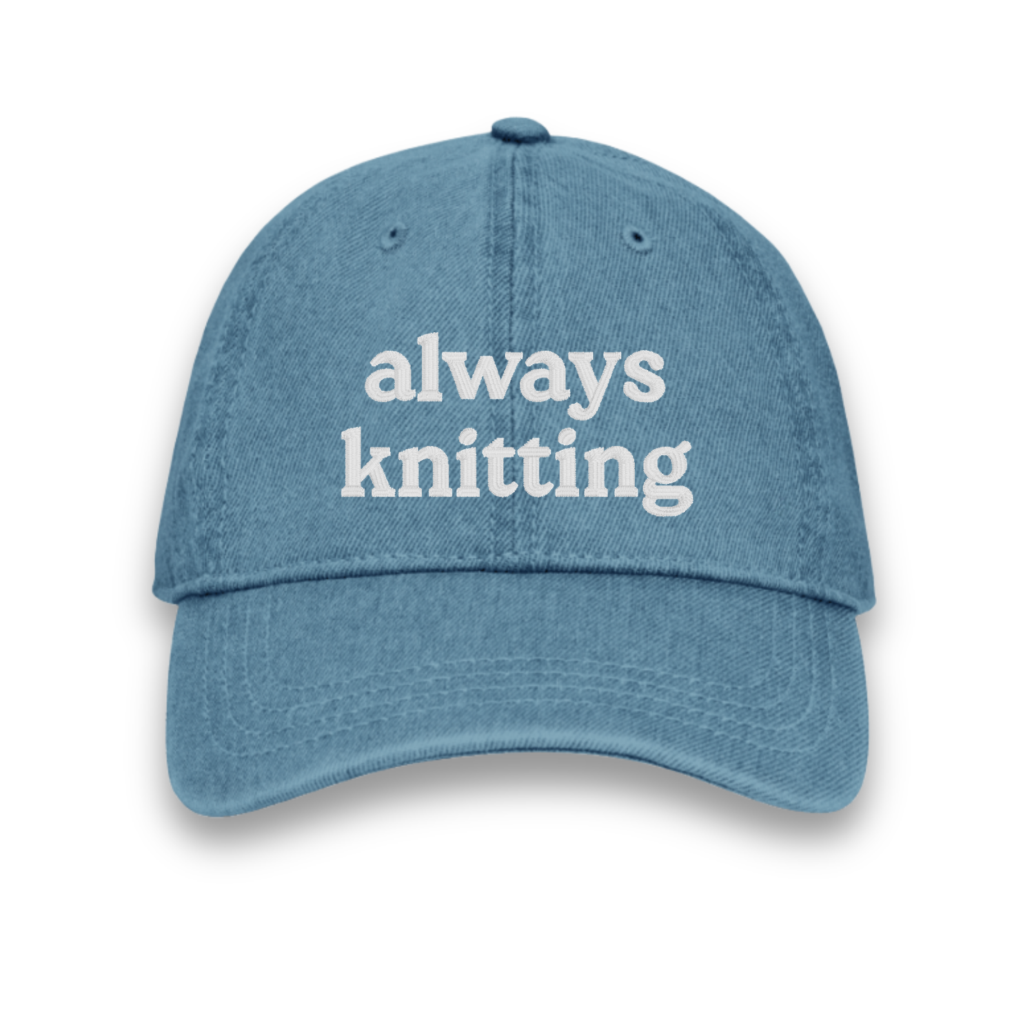 always knitting - Denim Hat [CHOOSE YOUR THREAD COLOR!]