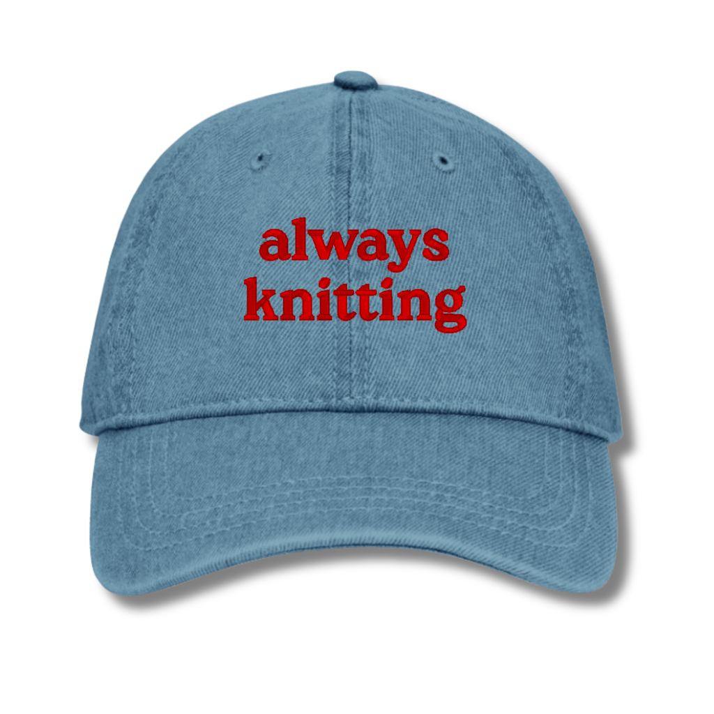 always knitting - Denim Hat [CHOOSE YOUR THREAD COLOR!]