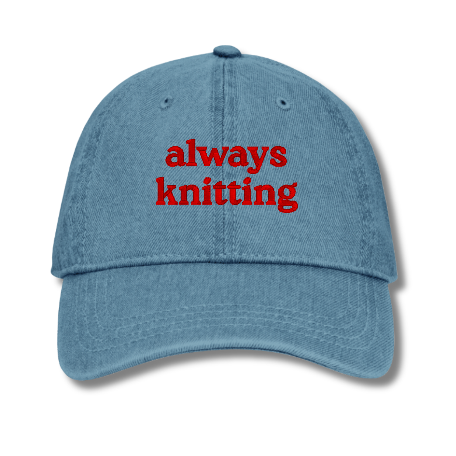 always knitting - Denim Hat [CHOOSE YOUR THREAD COLOR!]