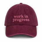 Maroon Dad Hat | Make(r) Your Own | Embroidered Knitting Hat for Makers