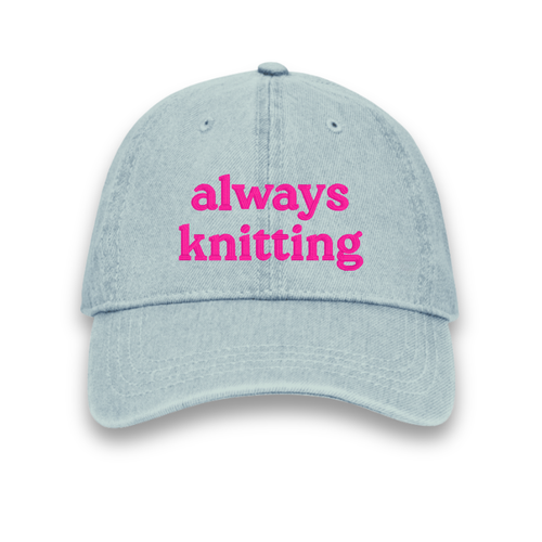 always knitting - Denim Hat [CHOOSE YOUR THREAD COLOR!]