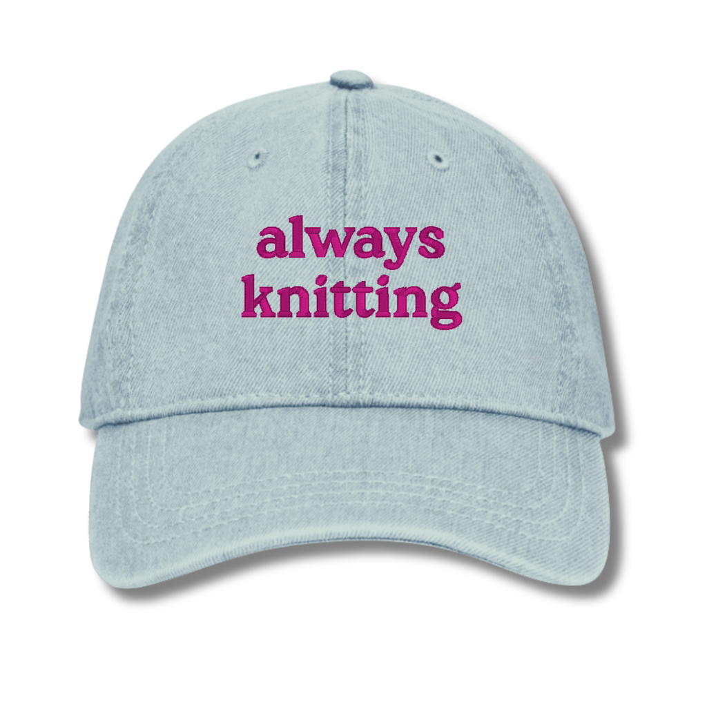 always knitting - Denim Hat [CHOOSE YOUR THREAD COLOR!]