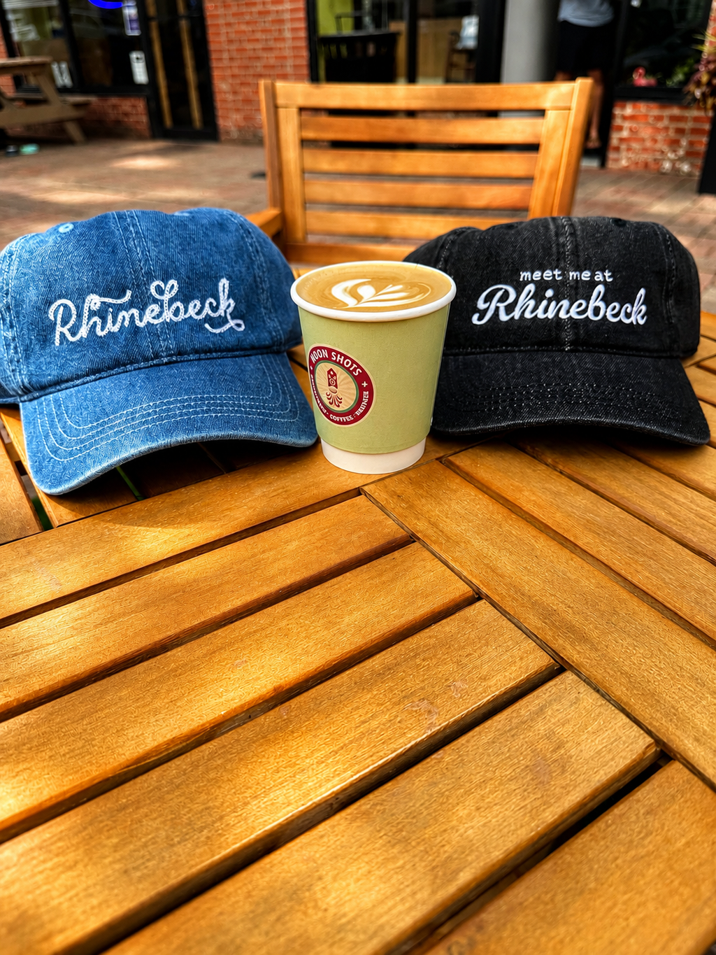 Rhinebeck – Medium Denim Hat – White Chainstitch Embroidery | TIMI