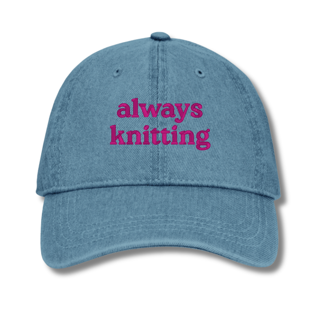 always knitting - Denim Hat [CHOOSE YOUR THREAD COLOR!]
