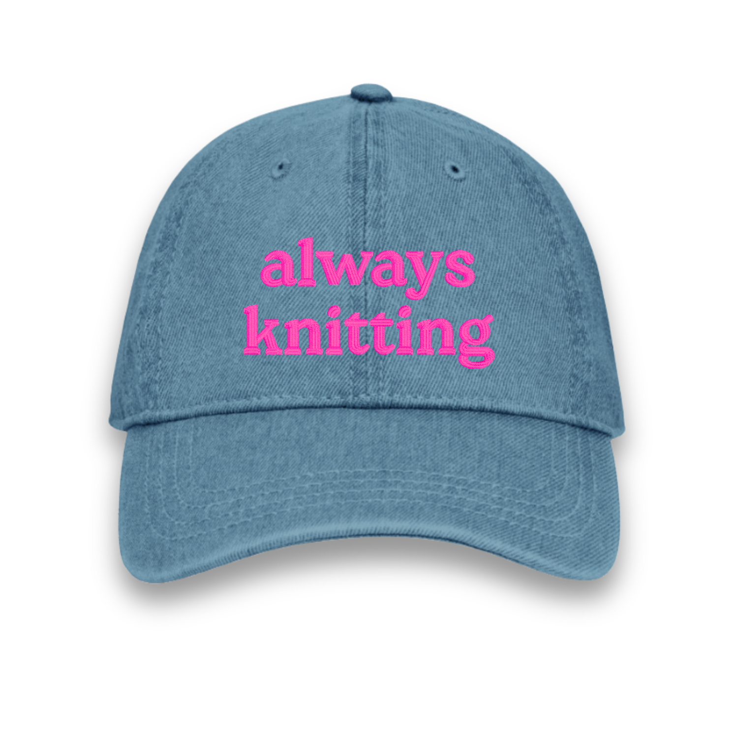 always knitting - Denim Hat [CHOOSE YOUR THREAD COLOR!]