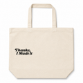 Thanks, I Made It – Canvas Tote – Black Embroidery | Maker Favorite