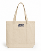 Make(r) Your Own | Canvas Pocket Tote Bag | Embroidered Knitting Project Tote