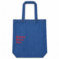 Resting Stitch Face - Natural Denim Tote – Red Embroidery | Maker Favorite