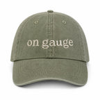 Olive Green Dad Hat | Make(r) Your Own | Embroidered Knitting Hat for Makers