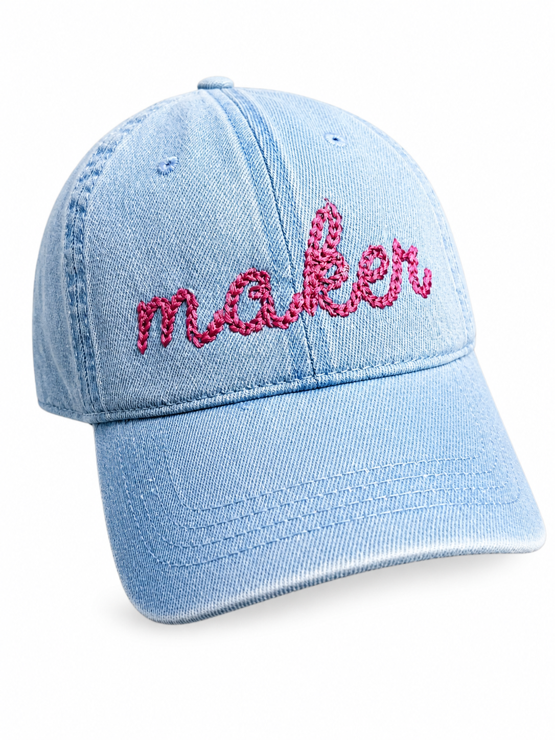 maker (chain stitch) - denim hat
