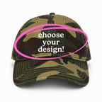 Camo Dad Hat | Make(r) Your Own | Custom Embroidered Knitting Hat for Makers