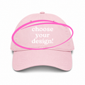 Pink Dad Hat | Make(r) Your Own | Custom Embroidered Knitting Hat for Makers