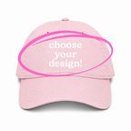 Pink Dad Hat | Make(r) Your Own | Custom Embroidered Knitting Hat for Makers